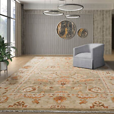 LoomBloom Muted Turkish Oushak Hand Knotted 100% Wool Area Rug Moss Multi Size picture