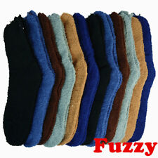 3-10 Pairs For Mens Soft Cozy Fuzzy Socks Plain Solid Winter Warm Home Slipper picture