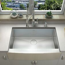 ZUHNE Single Bowl Farmhouse Apron Front 16 Gauge Stainless Steel Kitchen Sink picture