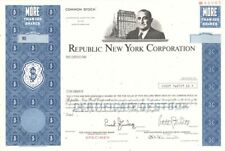 Republic New York Corp. - 1973 dated Specimen Stock Certificate - Specimen Stock picture