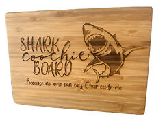 Engraved Funny Shark Coochie Cutting Board  Brand New picture