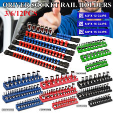 3/6/12PCS Socket Organizer Mountable Sliding Holder Rail Rack Tool Storage picture