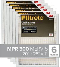 Filtrete 20x25x1 Air Filter MPR 300 MERV 5, Clean Living Basic Dust, 6-Pack picture