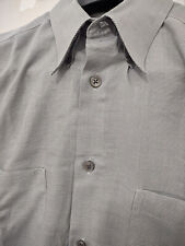 Acorn Bob Goldfeder Shirt Mens Medium Gray Long Sleeeve Button Down Texture VTG picture