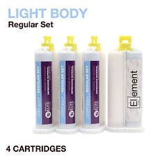 Element LIGHT BODY VPS PVS Impression Material REGULAR Set 4 X 50ML Cartridges picture