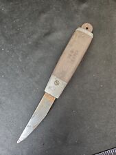 DEXTER 34 S VINTAGE INDUSTRIAL THROUGH HANDLE BLADE EARLY HOLDER GUC  picture