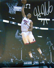Hassan Whiteside Autographed Dunking Spotlight 11x14 Photo picture