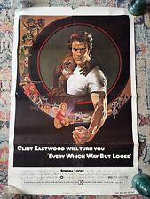 Vintage 1978 EVERY  WHICH WAY BUT LOOSE Clint Eastwood Art 1 Sheet Movie Poster picture