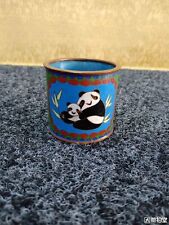 old chinese cloisonne panda brush holder picture
