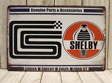 Shelby Cobra Tin Metal Sign Rustic Vintage Style Garage Car Auto Mechanic XZ picture