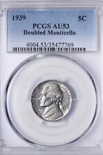1939 Doubled Monticello Jefferson Nickel PCGS AU53 Sweet Coin ICMJ picture