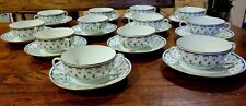 Raynaud Limoges Ceralene Lafayette 24 Pc Cream Soup Bowl 12 Set Cup Saucer Rare picture