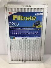 3M Filtrete 2200 Premium Allergen Filters 16x25x1 Pack of 3 NEW, Sealed *CREASES picture