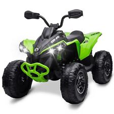 Licensed BRP Can-am 12V Kids Ride-On Electric ATV Quad Car Toys w/ Remote Green picture