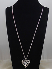 Brighton Silver EMPRESS HEART Crystal Long Necklace JM2011 $118 picture