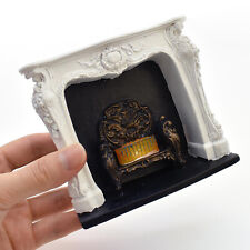 1:12 Miniature Fireplace Living Room Electric LED Flame Dollhouse Vintagelm6O picture