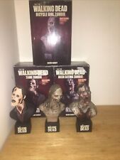 NECA AMC The Walking Dead Bicycle Girl Deer Eating Tank Zombie Mini Bust  picture