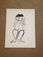 Vtg 1965 Mid Cent. Eugene Biel Bienne Repro Drawing Print Tristesse En Coulisse picture