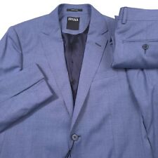 $1980 Zegna Solid Med Blue Tailored Fit Suit Mens Size US 40R (Italy 50R) Drop 8 picture