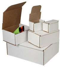 100 - 13 1/2 x 3 1/2 x 3 1/2 White Corrugated Shipping Mailer Packing Box Boxes picture