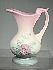 Vintage Hull Art Pottery Handled Vase/Pitcher Pastel Matte Finish #128 - 4 3/4