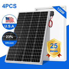 4pcs 120W 12V High Efficiency Mono Solar Panel Off Grid PV Power RV Home Rooftop picture