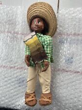 VTG Antique Mexican Folk Art Wooden Carved Man Doll Figurine statue 1950’s picture