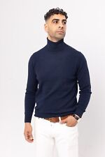 NWT Subellotti Collection Men Navy Turtleneck Sweater Cashmere picture