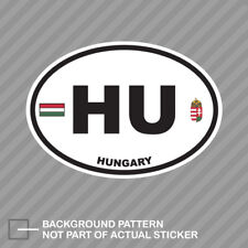 Hungary Oval Sticker Decal Vinyl Hungarian Country Code euro HU v2 picture
