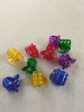 Vtg 1990's Hair Comb MINI JAW CLIP ~ Lot of 10~ RAINBOW COLORS *ee picture
