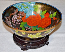Spectacular Antique/Vintage Colorful Japanese Cloisonné Jardiniere Bowl 10