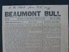 1918 WWI 'BEAUMONT BULL' ARMY AIR SERVICES AEF TRENCH NEWSPAPER rare USAF ORIGIN picture
