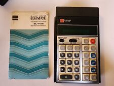 Vintage Calculator, Sharp Elsi Mate EL-1106 w Case & Manual NO CORD [Untested] picture