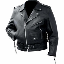 Rocky Mountain Hides™ Classic Genuine Cowhide Leather Motorcycle Biker Jacket picture