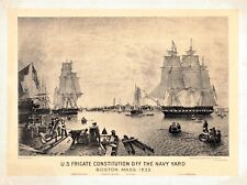 11096.Decoration Poster.Home Wall.US Frigate Constitution off Navy Yard.sailboat picture