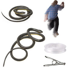 Fake Realistic Snake Lifelike Scary Rubber Toy Prank Party Joke with String Clip picture