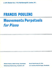 FRANCIS POULENC Piano Solo Sheet Music MOUVEMENTS PERPETUELS 1962 picture