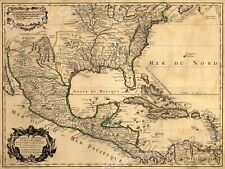 1700s New World Spanish Colonies Old Map - 20x28 picture