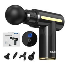 SEJOY Massage Gun Percussion Massager Deep Tissue Muscle Vibrating Relax 4 Heads picture