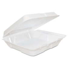 Hinged Lid Containers, 8 x 8 x 2.25, White, 200/Carton picture