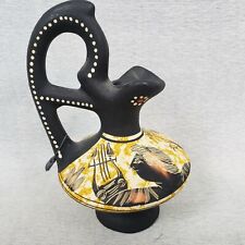 Vintage 1960s D Vassilopoulos Greek Pottery Marked Handmade Rhodes Copy 450 BC picture