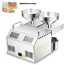 1500W Automatic Oil Press Machine with Double Oil Outlets Stainless Steel USA picture