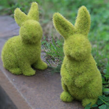Easter Bunny Resin Flocking Rabbit Home Garden Outdoor Window Decorations Gifts picture