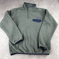 Patagonia Sweater Womens Medium Gray Synchilla Pullover Buttons Gorpcore Outdoor picture