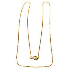 14k Rose Gold Fancy Link Rope 1mm Chain 20″ picture