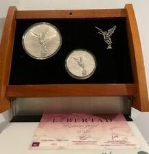 2020 Mexico Libertad Two-Coin 2oz and 5oz Reverse Silver Proof Set COA #83 MINT picture