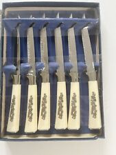 Vintage Solingen Germany Stainless Steel Knife Set of 6 Steak Knives picture
