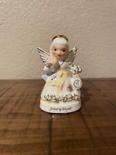 Vintage Napco Porcelain January Angel Spaghetti Trim 1950’s Japan *Repaired* picture