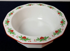 PORSGRUND NORWAY HEARTS & PINES RIMMED MULTISIDED SOUP CEREAL BOWL 6