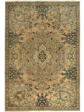 6X9 Distressed Vintage Floral Medallion Antique Oriental Rug Wool Carpet 6'4X9'4 picture